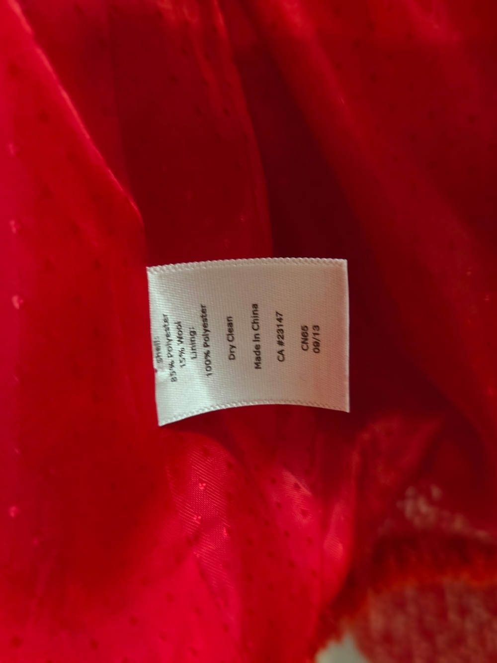 Talbots Red Tweed Collarless Jacket - Picture 7 of 7